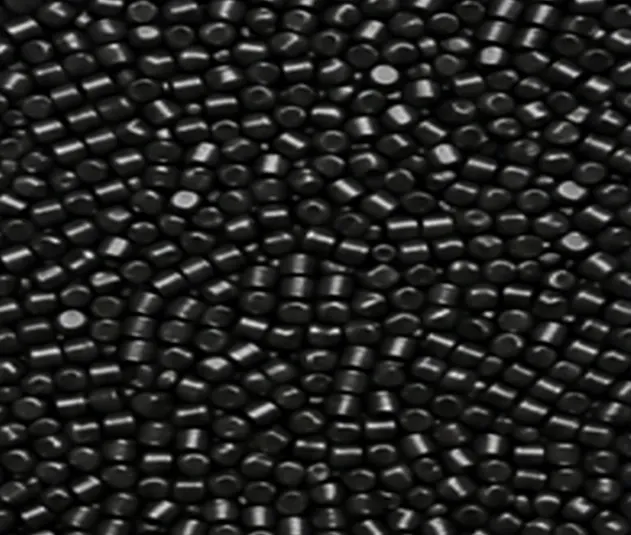 Black high flow homopolymer polypropylene pellets